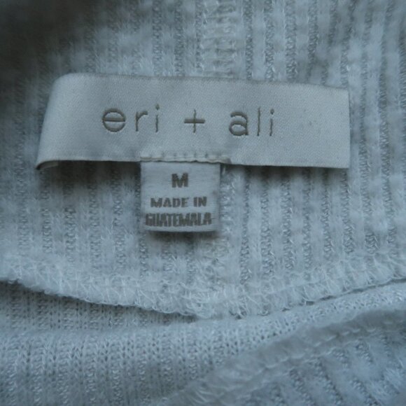 Anthropologie Eri +Ali Sweater Holdrege Heathered Grey Ribbed Knit Size Medium - Picture 5 of 7